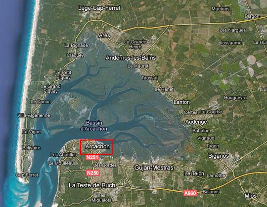 carte arcachon