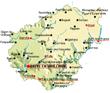 carte touristique correze