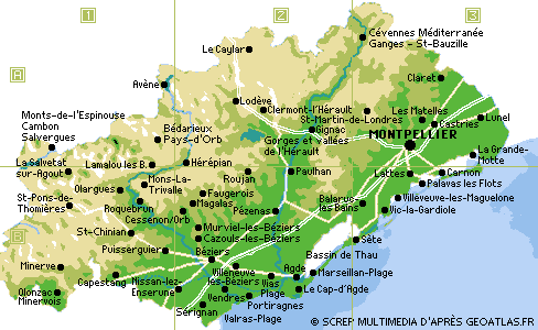 carte Vacances herault