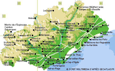 carte herault touristique