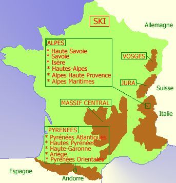 ski dans les Alpes et les Pyrnes