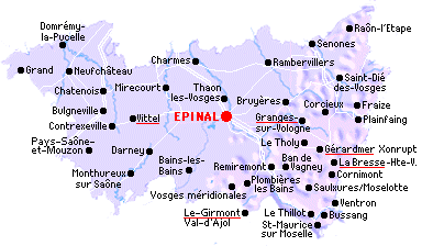 carte ski dans les vosges