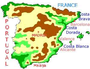 villas et appartements de vacances en Espagne